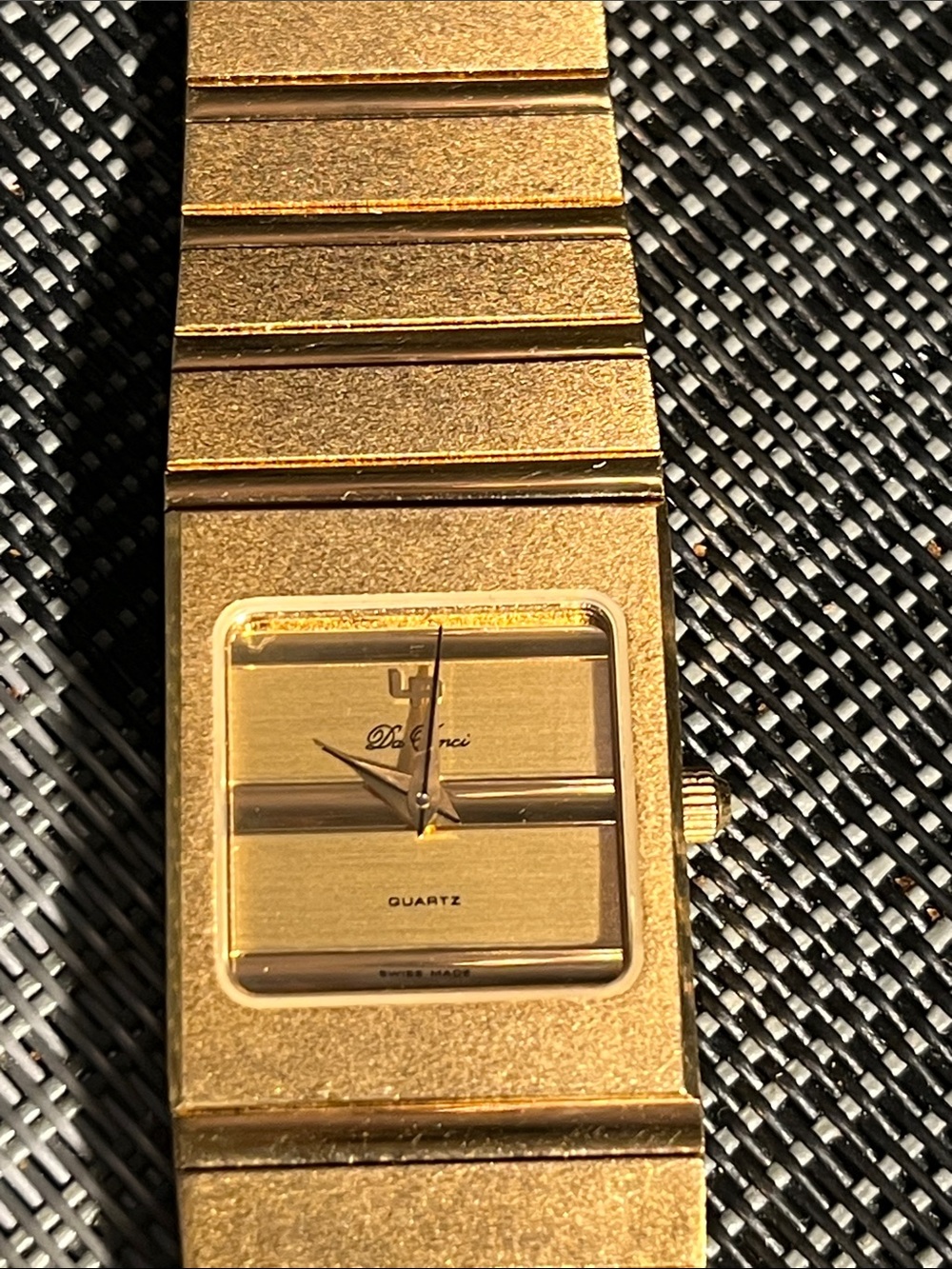 DaVinci Gold Tone Rectangular Women's Watch